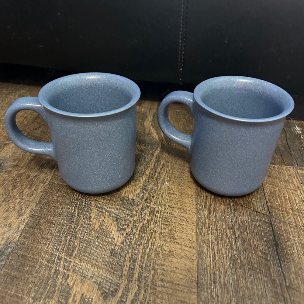 Dansk Mesa Sky Blue Stoneware Coffee Mug Set of 2 Portugal Speckled Matte